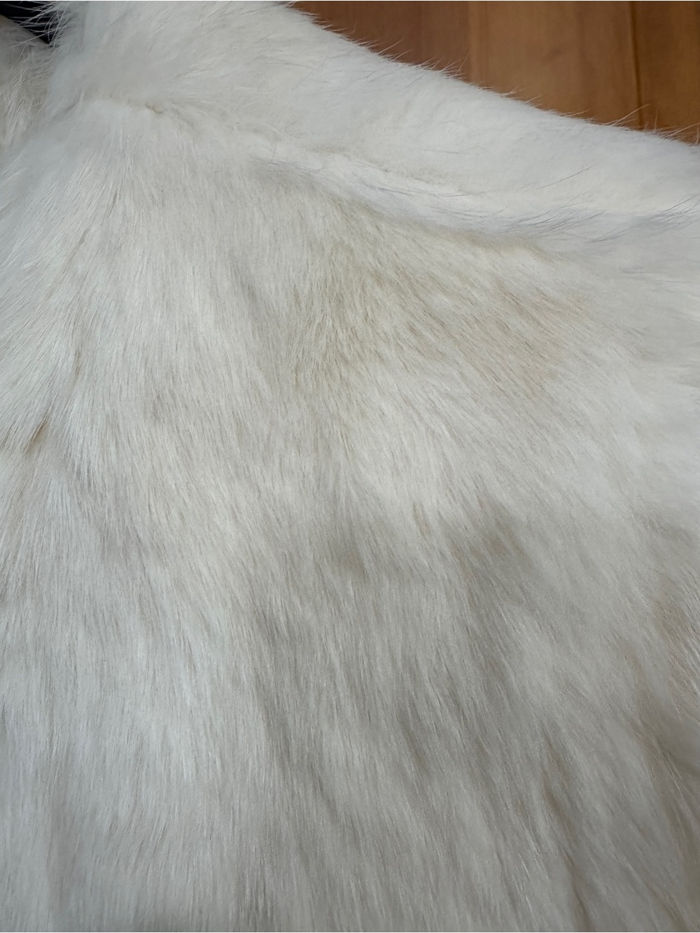 Y2K bebe Genuine Rabbit Fur Capelet Shrug with Rhinestone Clasp Sz S - Picture 7 of 10